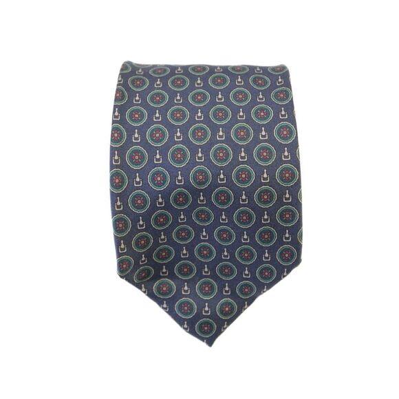 Lanvin Other - Lanvin Men's Classic Silk Printed Neck Tie Navy Blue One Size